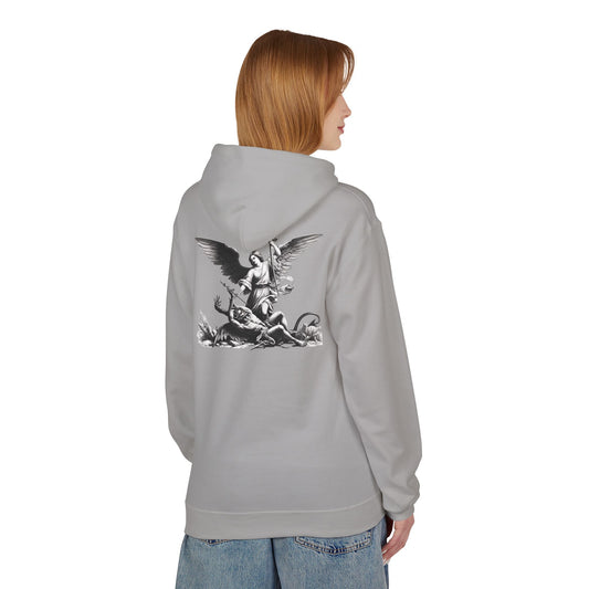YHWH | Angel Slaying Demons Fleece Hoodie | Unisex Sweatshirt