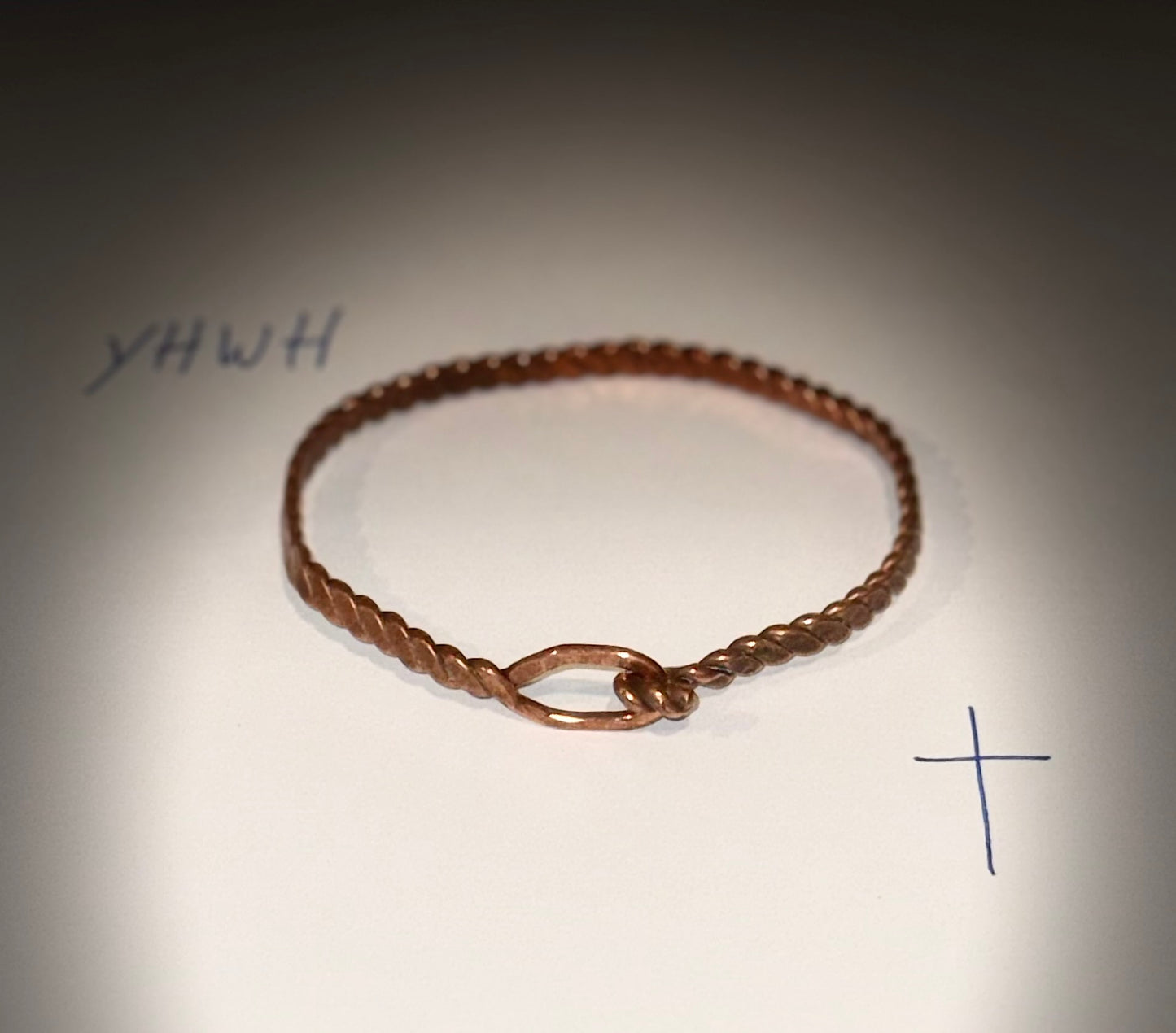 Hammered & Polished Copper Bracelet from Sparky