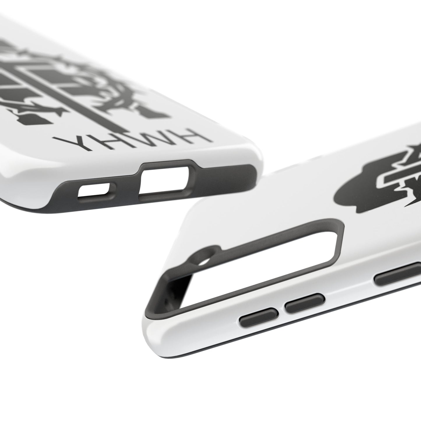 Tough Phone Case with Throne & Thorns YHWH Design, Inspirational Gift, Bible Verse Accessory, Christian Phone Cover, Durable Protection