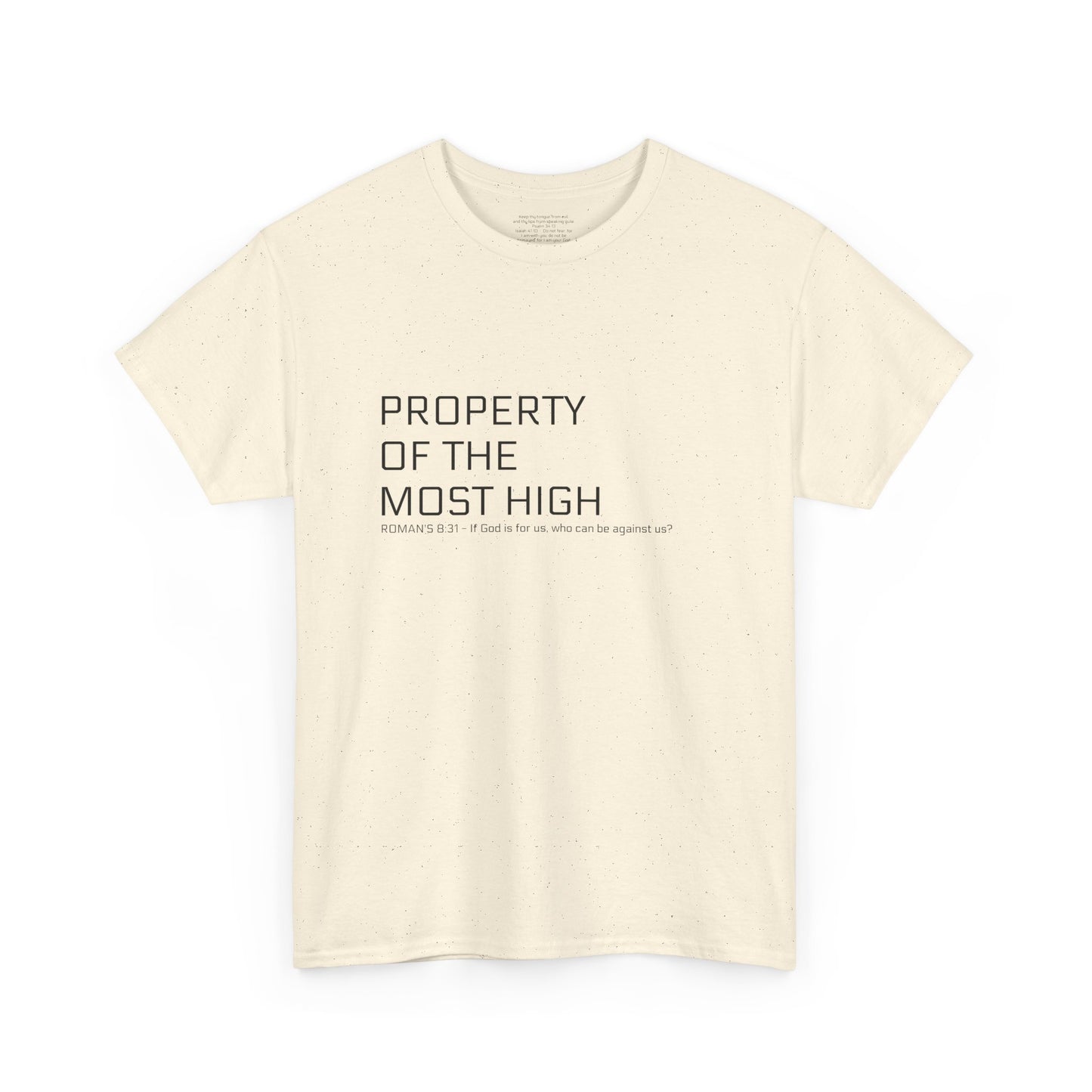 Unisex Heavy Cotton Tee - 'Property of the Most High' T-Shirt, Casual Wear, Everyday Essential