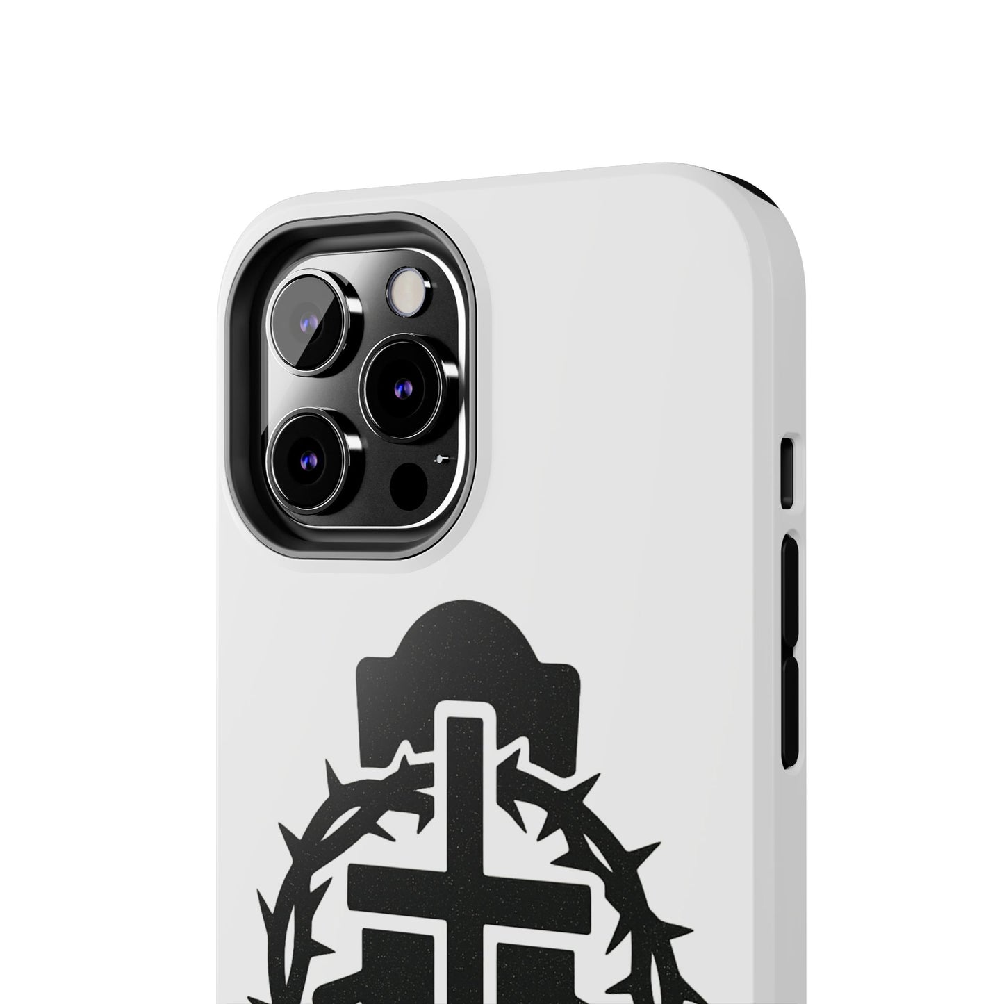 Tough Phone Case with Throne & Thorns YHWH Design, Inspirational Gift, Bible Verse Accessory, Christian Phone Cover, Durable Protection