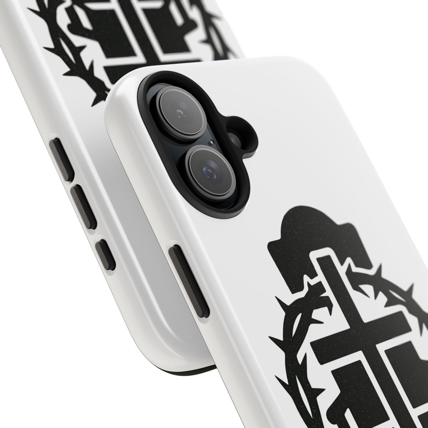 Tough Phone Case with Throne & Thorns YHWH Design, Inspirational Gift, Bible Verse Accessory, Christian Phone Cover, Durable Protection