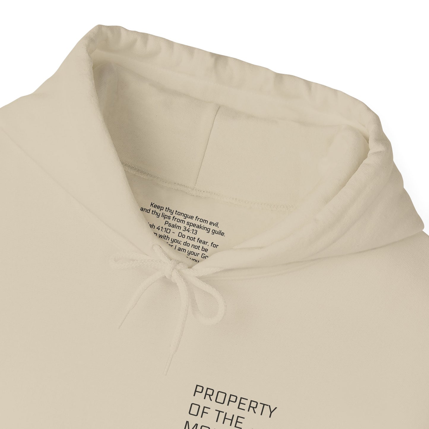 Property of the Most High Hoodie, Front/Back, Unisex Heavy Blend Sweatshirt, Inspirational Gift, Spiritual Apparel, Cozy Casual Wear