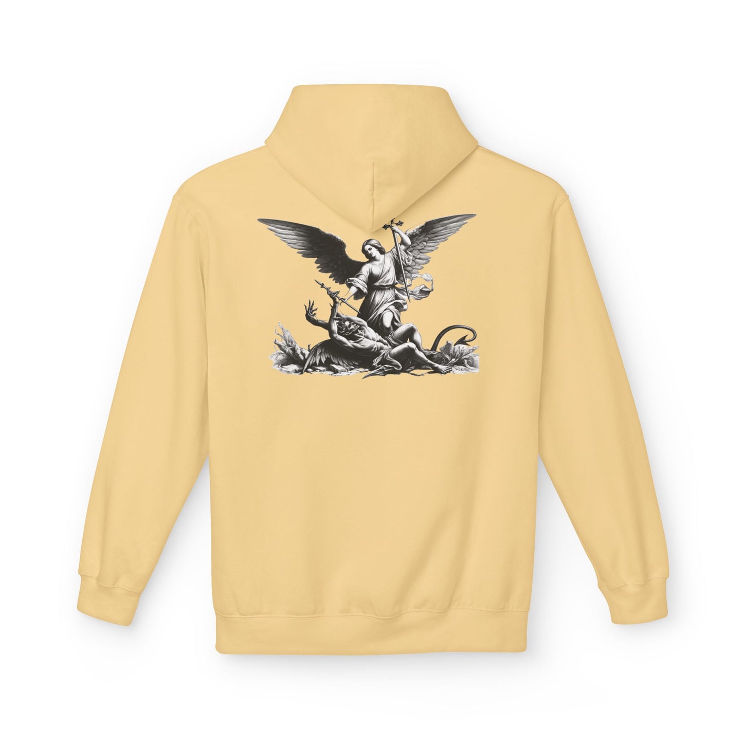 YHWH | Angel Slaying Demons Fleece Hoodie | Unisex Sweatshirt