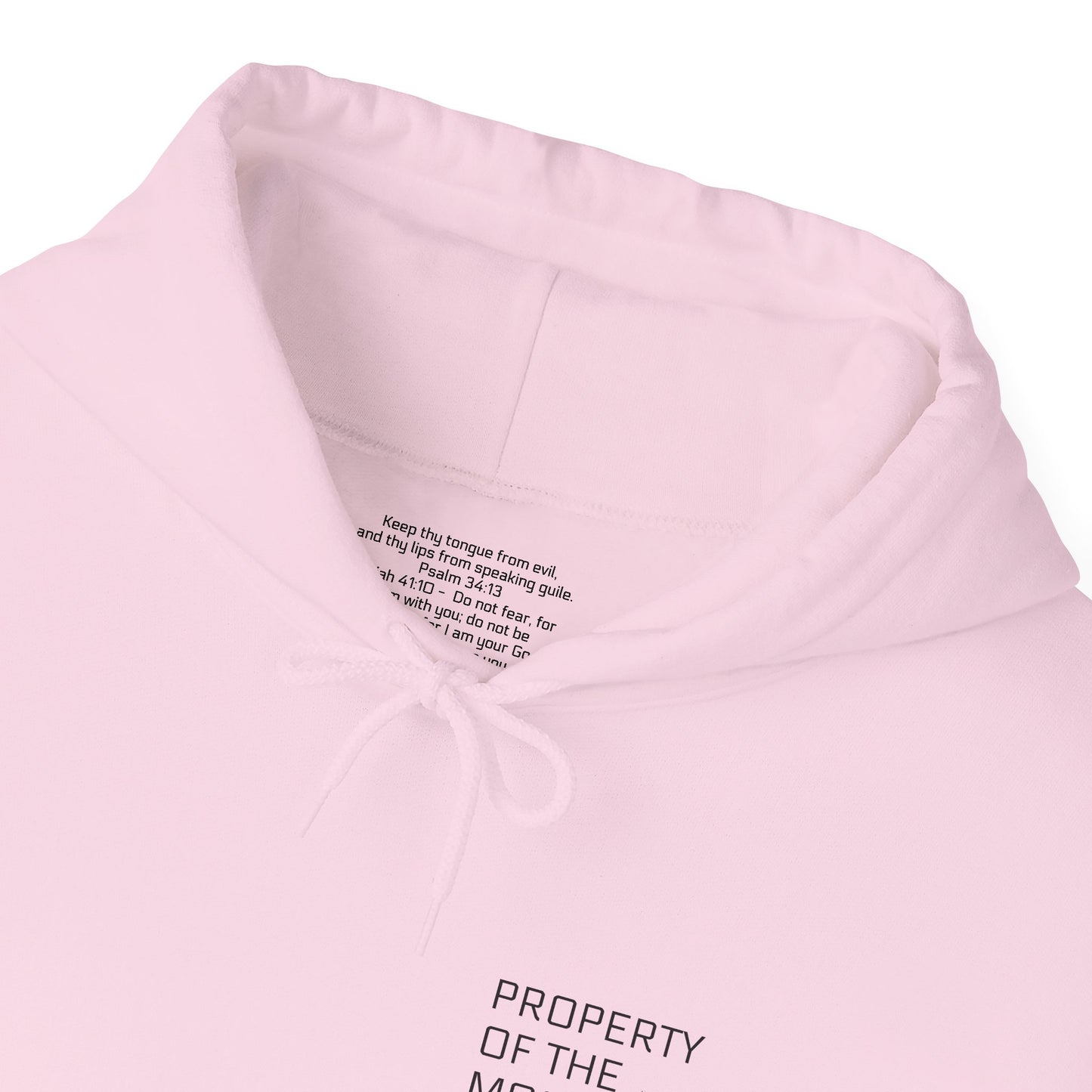 Property of the Most High Hoodie, Front/Back, Unisex Heavy Blend Sweatshirt, Inspirational Gift, Spiritual Apparel, Cozy Casual Wear