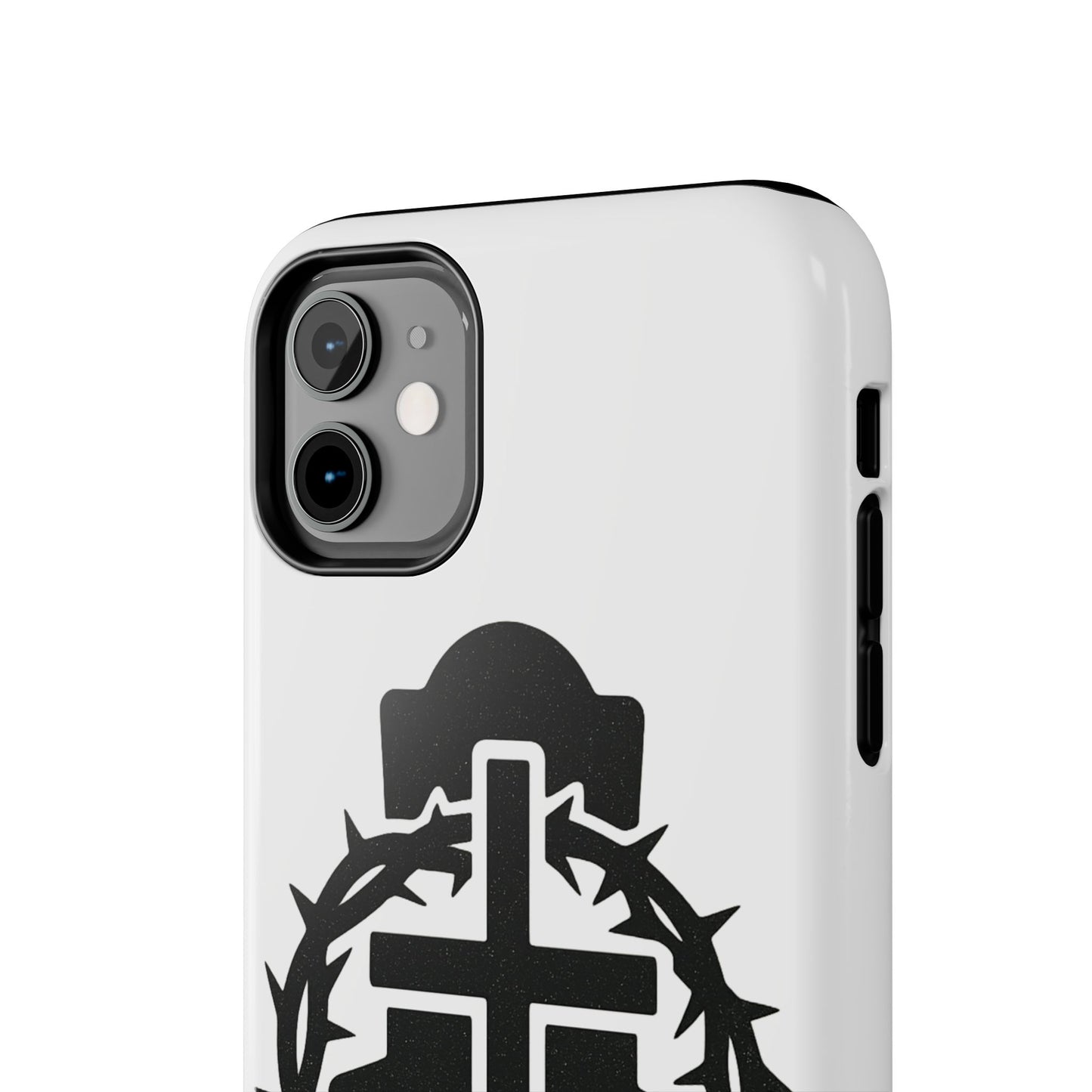 Tough Phone Case with Throne & Thorns YHWH Design, Inspirational Gift, Bible Verse Accessory, Christian Phone Cover, Durable Protection