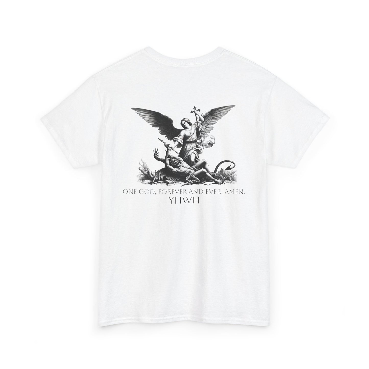 "One God, Forever." YHWH Angel Tee