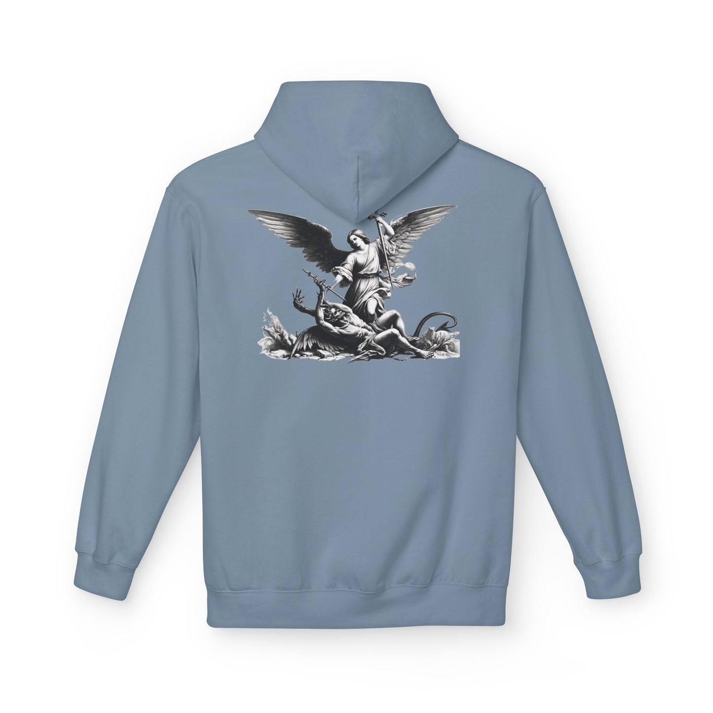 YHWH | Angel Slaying Demons Fleece Hoodie | Unisex Sweatshirt