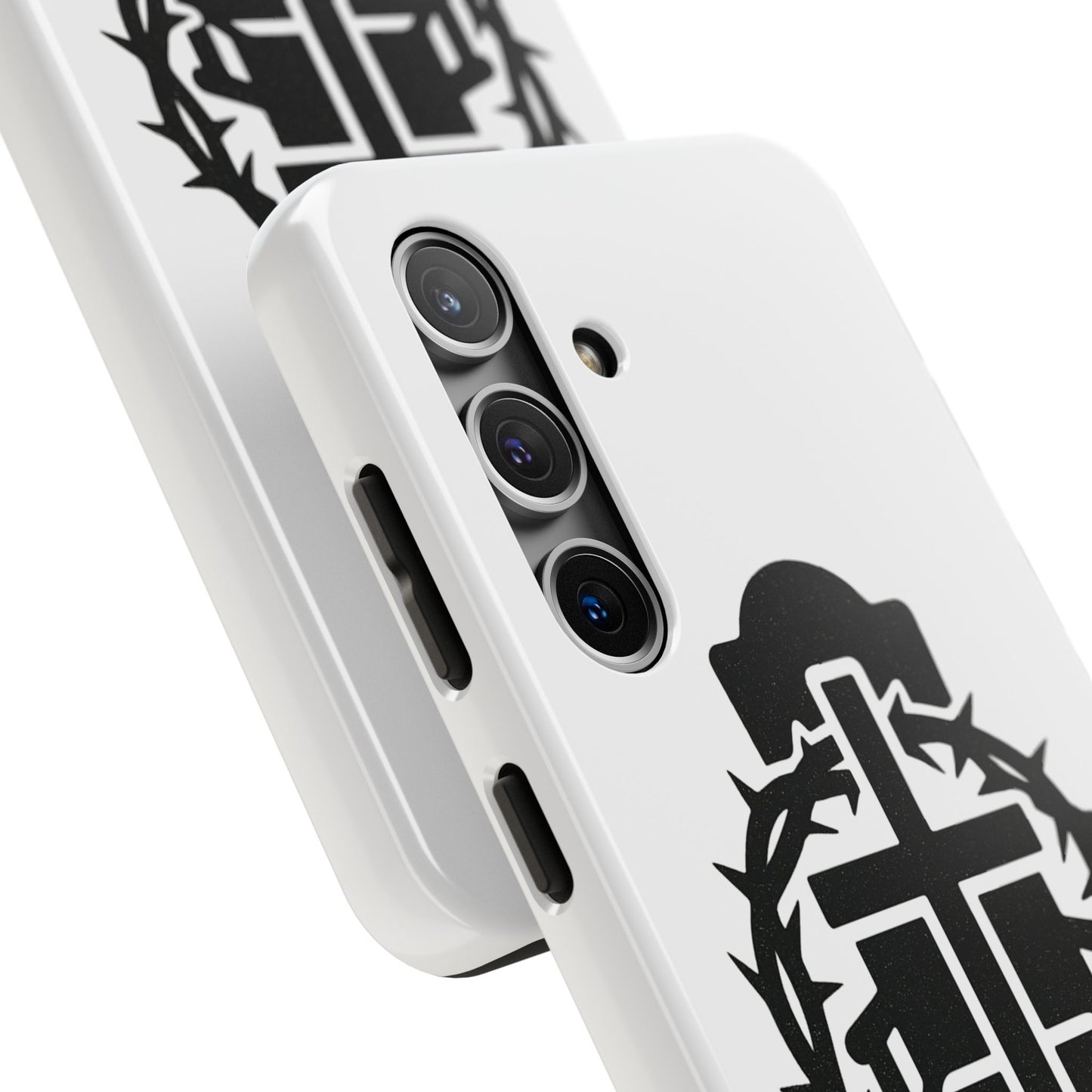 Tough Phone Case with Throne & Thorns YHWH Design, Inspirational Gift, Bible Verse Accessory, Christian Phone Cover, Durable Protection