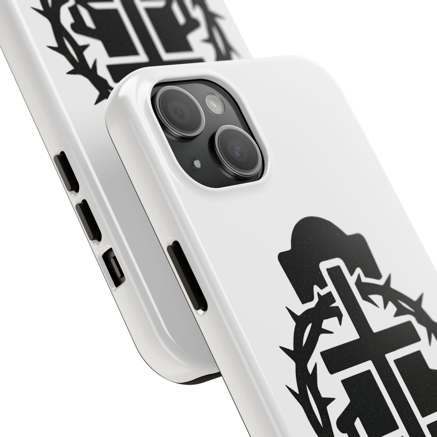 Tough Phone Case with Throne & Thorns YHWH Design, Inspirational Gift, Bible Verse Accessory, Christian Phone Cover, Durable Protection