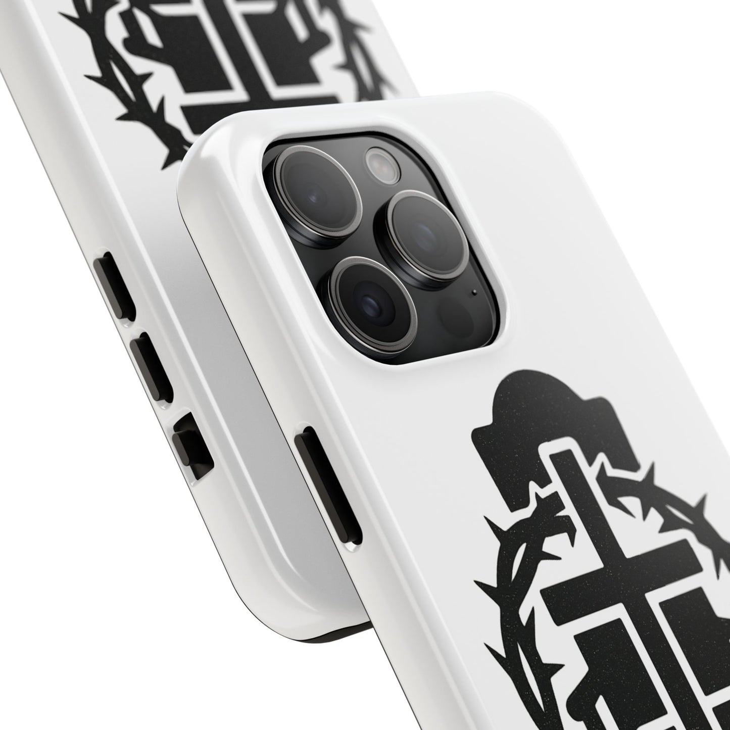 Tough Phone Case with Throne & Thorns YHWH Design, Inspirational Gift, Bible Verse Accessory, Christian Phone Cover, Durable Protection