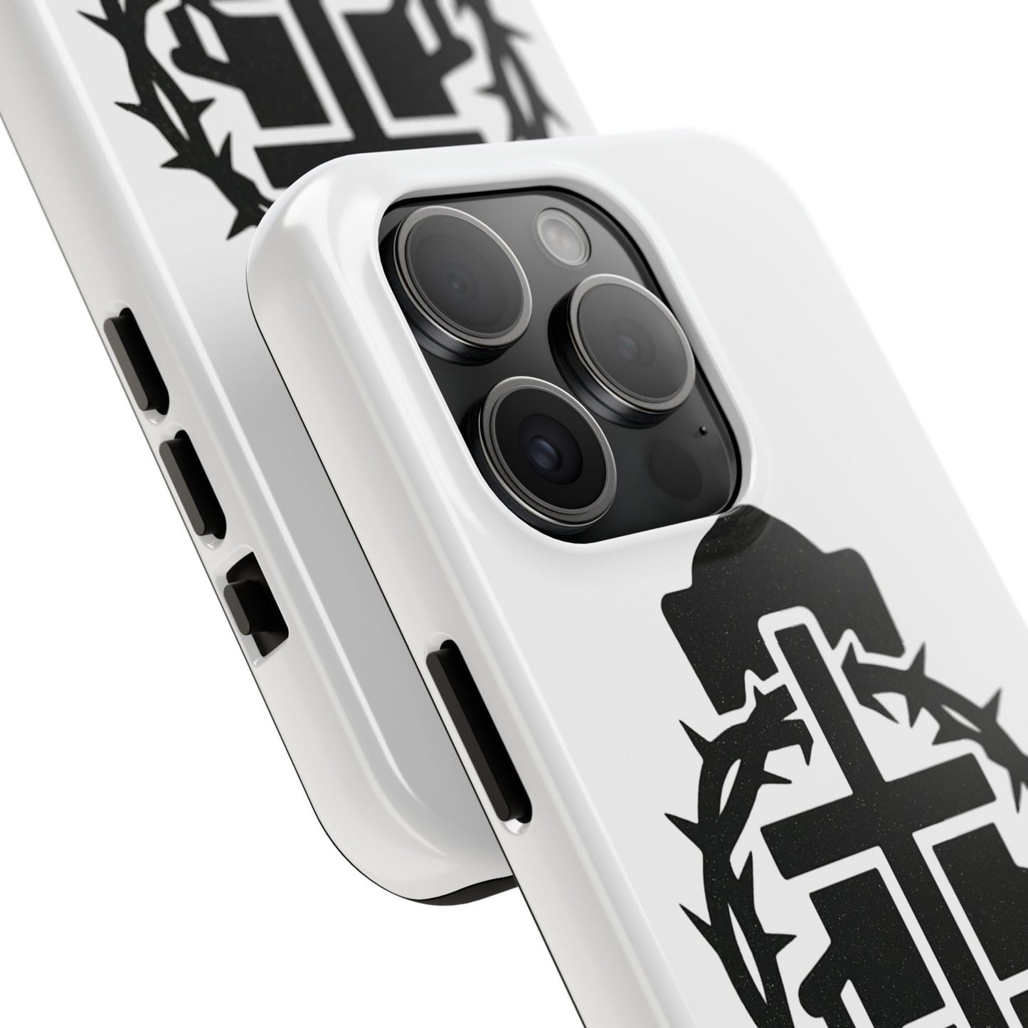 Tough Phone Case with Throne & Thorns YHWH Design, Inspirational Gift, Bible Verse Accessory, Christian Phone Cover, Durable Protection