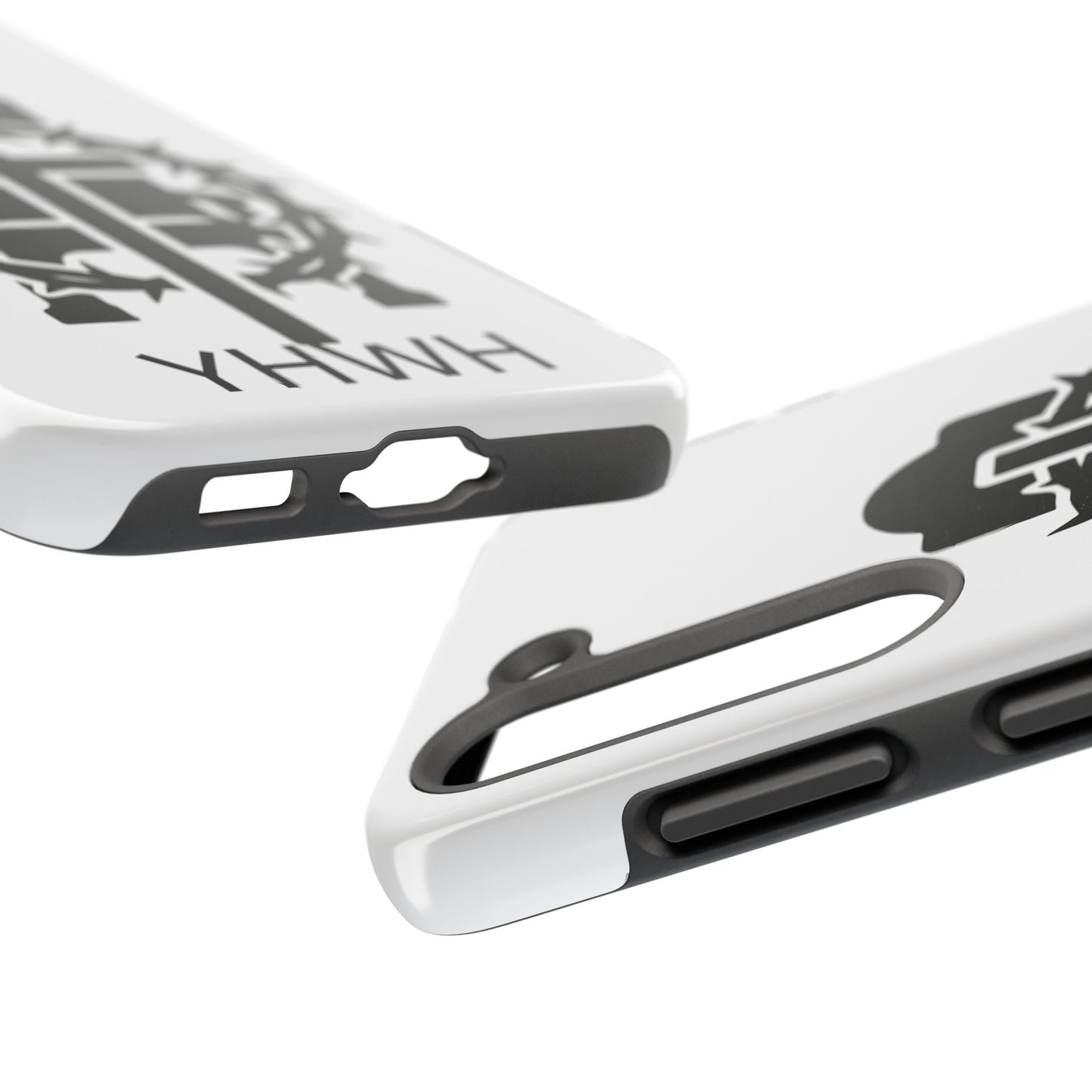 Tough Phone Case with Throne & Thorns YHWH Design, Inspirational Gift, Bible Verse Accessory, Christian Phone Cover, Durable Protection