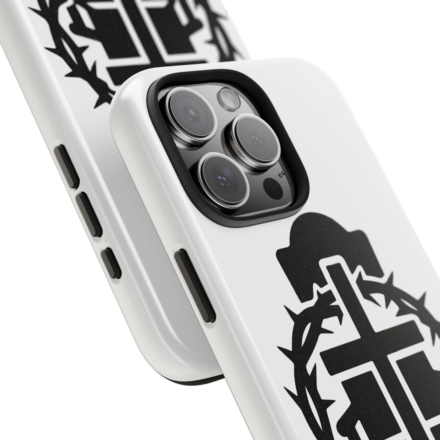 Tough Phone Case with Throne & Thorns YHWH Design, Inspirational Gift, Bible Verse Accessory, Christian Phone Cover, Durable Protection