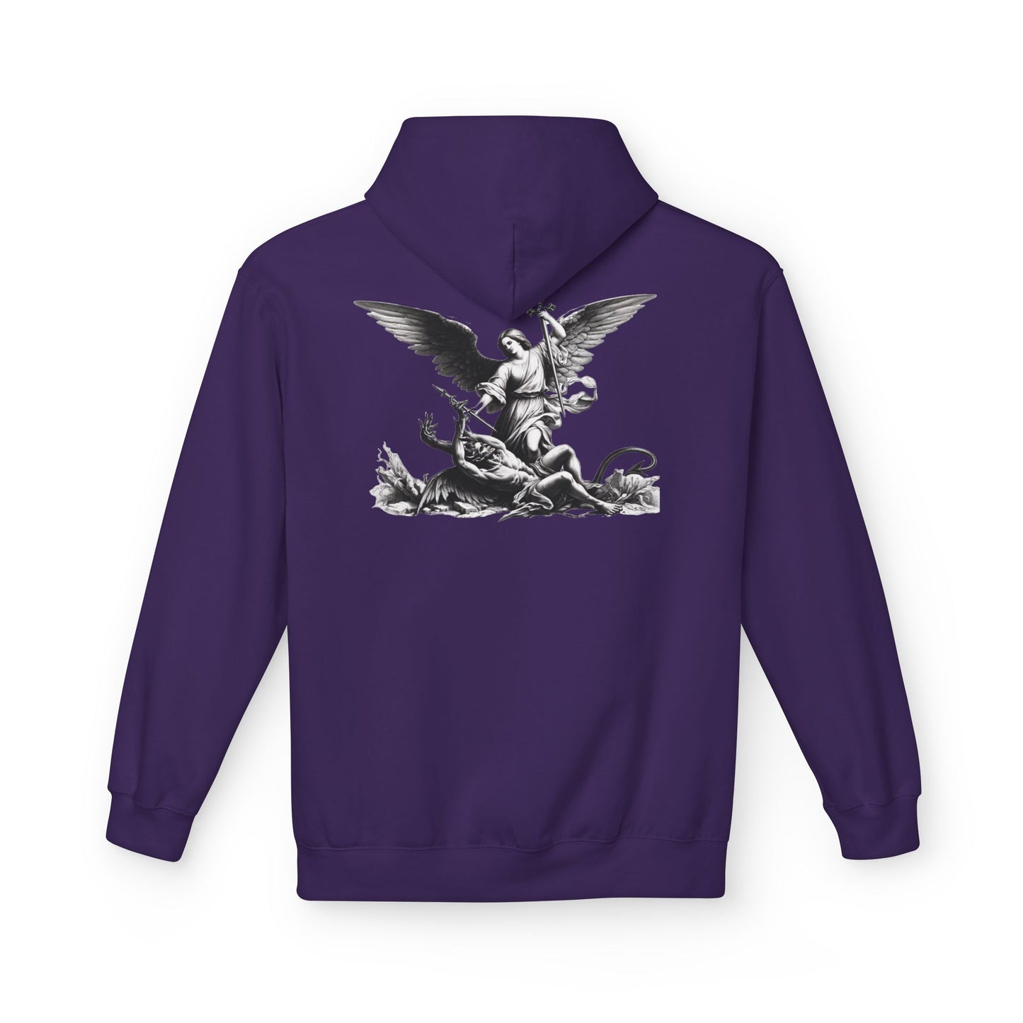 YHWH | Angel Slaying Demons Fleece Hoodie | Unisex Sweatshirt