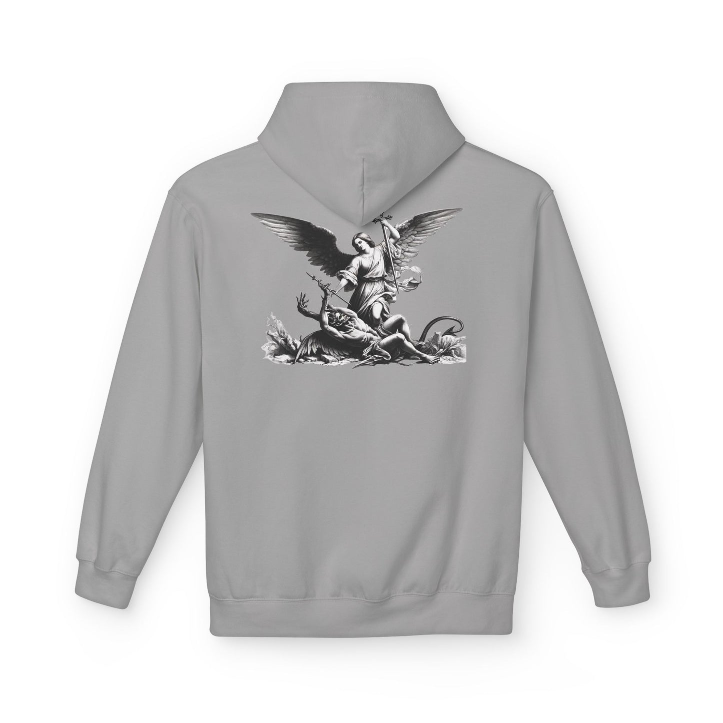 YHWH | Angel Slaying Demons Fleece Hoodie | Unisex Sweatshirt