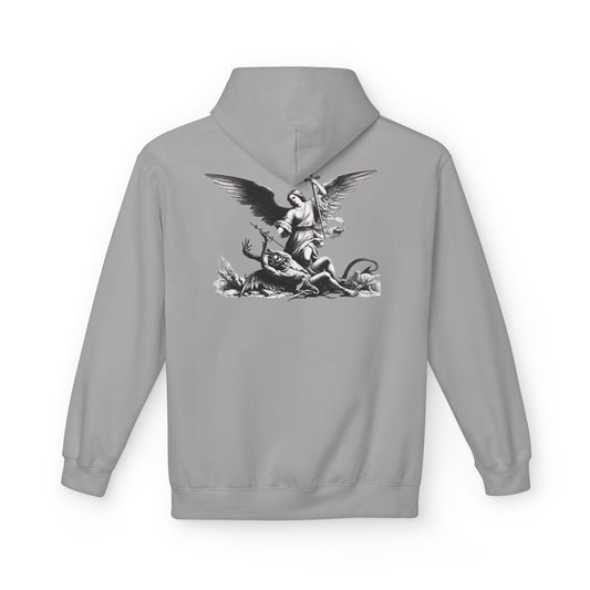 YHWH | Angel Slaying Demons Fleece Hoodie | Unisex Sweatshirt