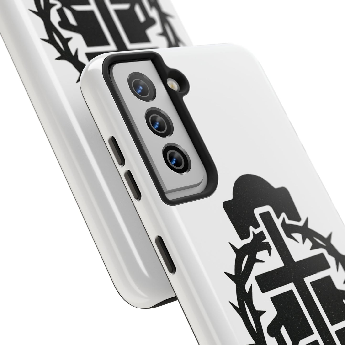 Tough Phone Case with Throne & Thorns YHWH Design, Inspirational Gift, Bible Verse Accessory, Christian Phone Cover, Durable Protection