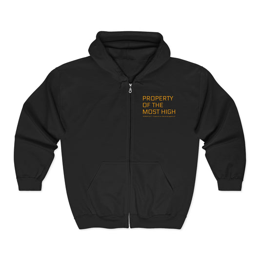Property of the Most High Hooded Sweatshirt | Unisex Zip Hoodie for Everyday Wear, Casual Comfort, Gift for Spiritual Seekers, [...]