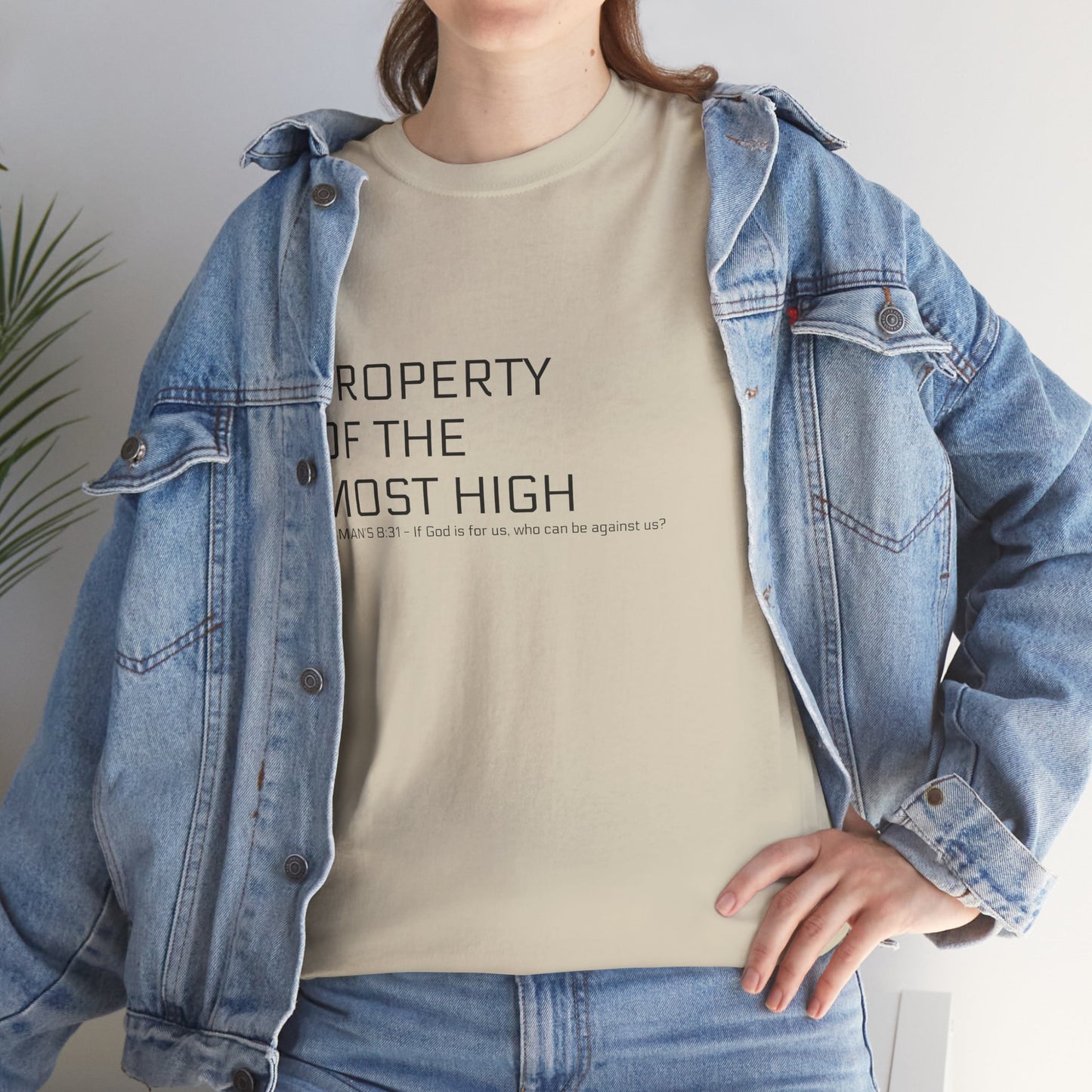 Unisex Heavy Cotton Tee - 'Property of the Most High' T-Shirt, Casual Wear, Everyday Essential