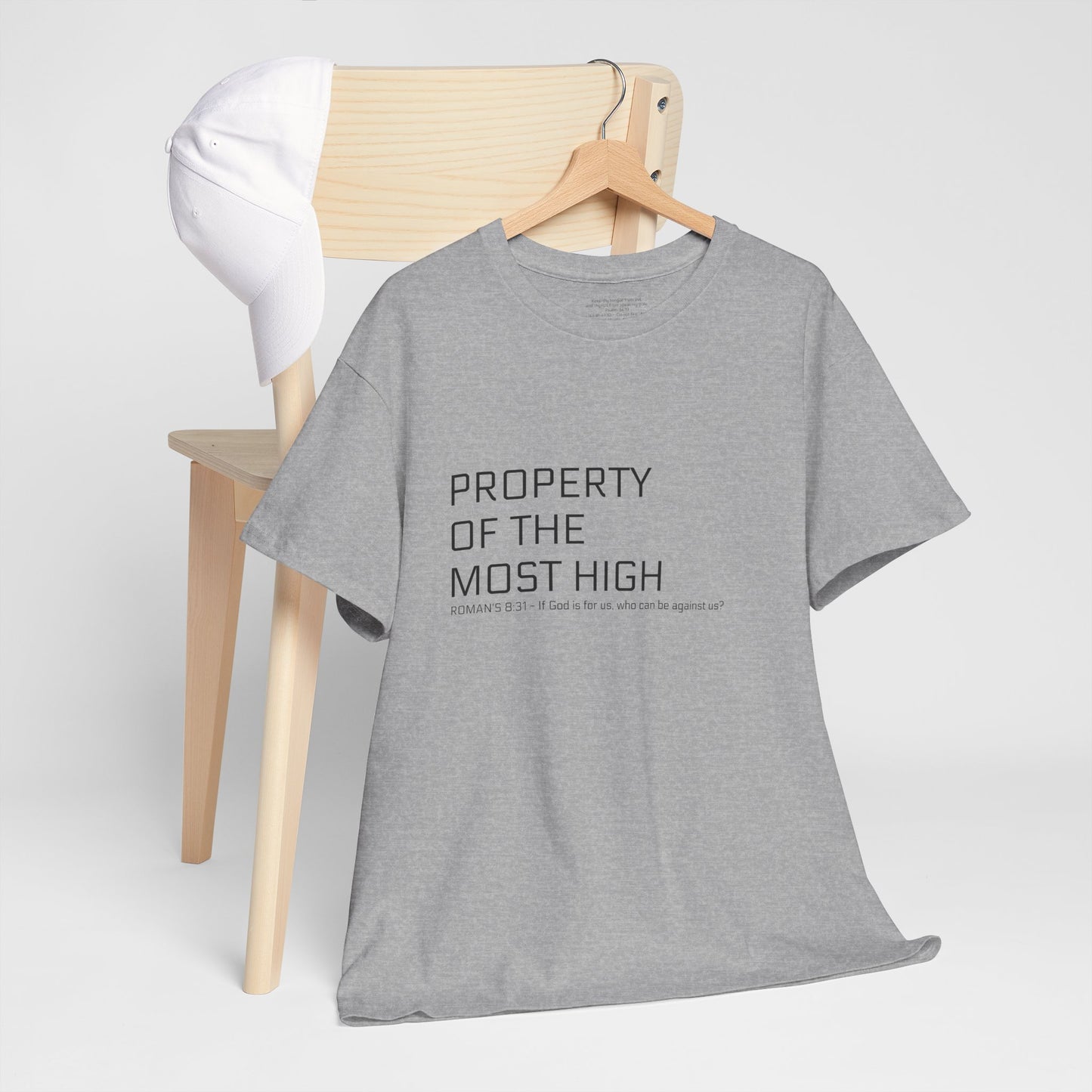 Unisex Heavy Cotton Tee - 'Property of the Most High' T-Shirt, Casual Wear, Everyday Essential