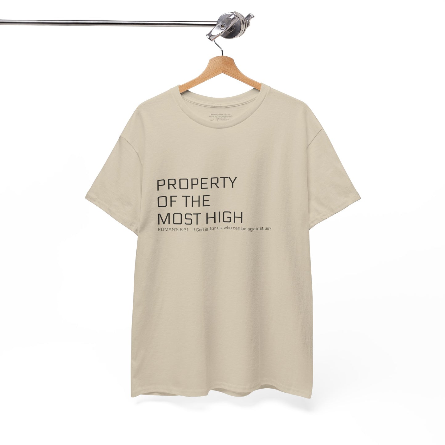 Unisex Heavy Cotton Tee - 'Property of the Most High' T-Shirt, Casual Wear, Everyday Essential