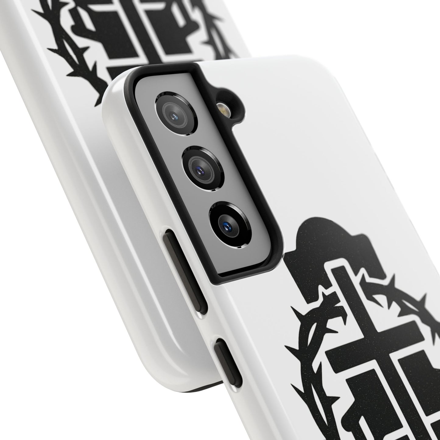 Tough Phone Case with Throne & Thorns YHWH Design, Inspirational Gift, Bible Verse Accessory, Christian Phone Cover, Durable Protection