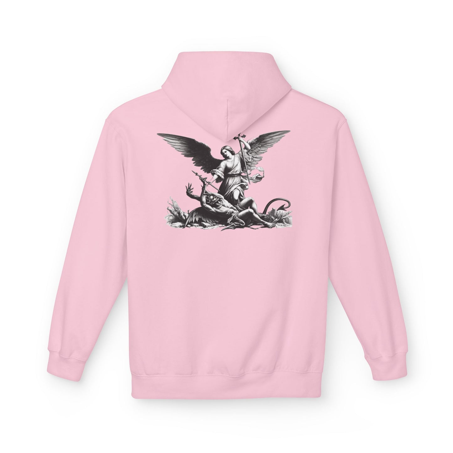 YHWH | Angel Slaying Demons Fleece Hoodie | Unisex Sweatshirt