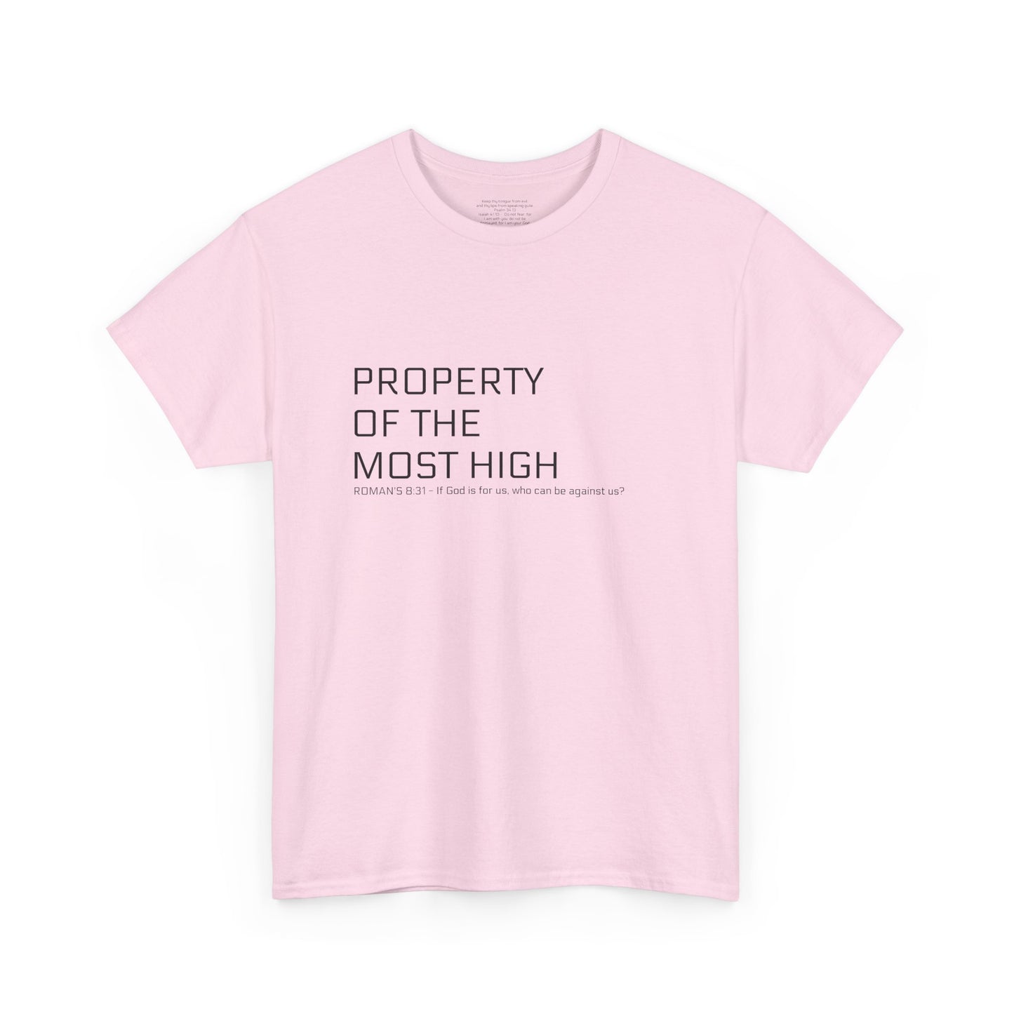 Unisex Heavy Cotton Tee - 'Property of the Most High' T-Shirt, Casual Wear, Everyday Essential