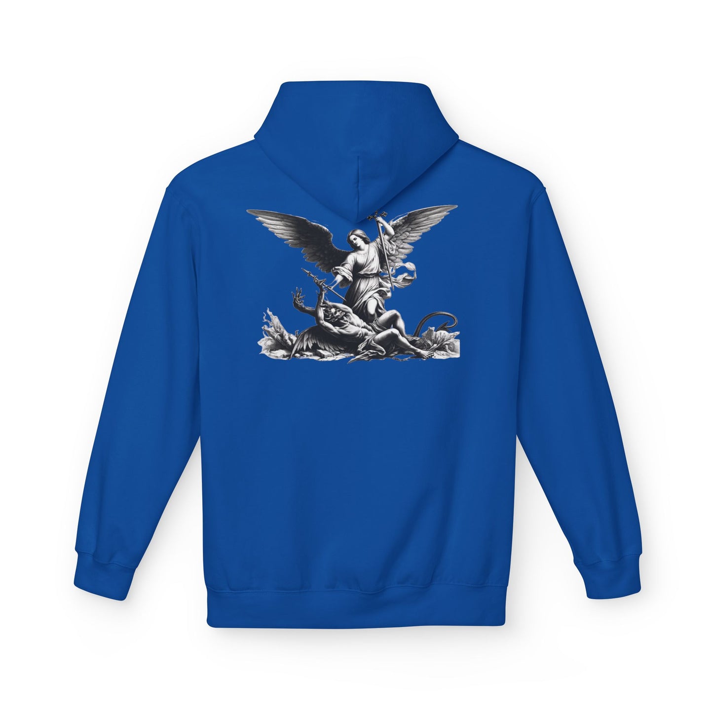 YHWH | Angel Slaying Demons Fleece Hoodie | Unisex Sweatshirt