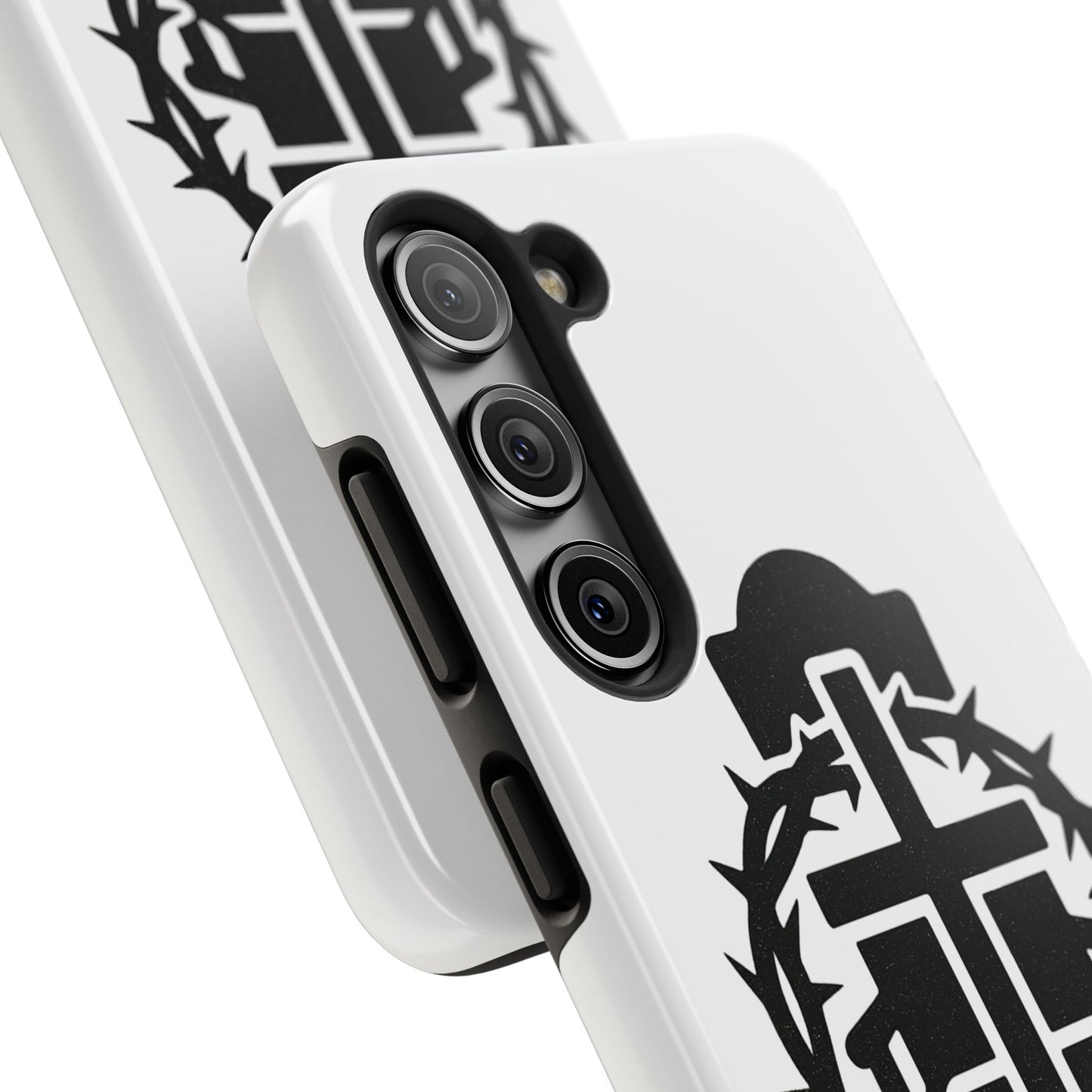 Tough Phone Case with Throne & Thorns YHWH Design, Inspirational Gift, Bible Verse Accessory, Christian Phone Cover, Durable Protection