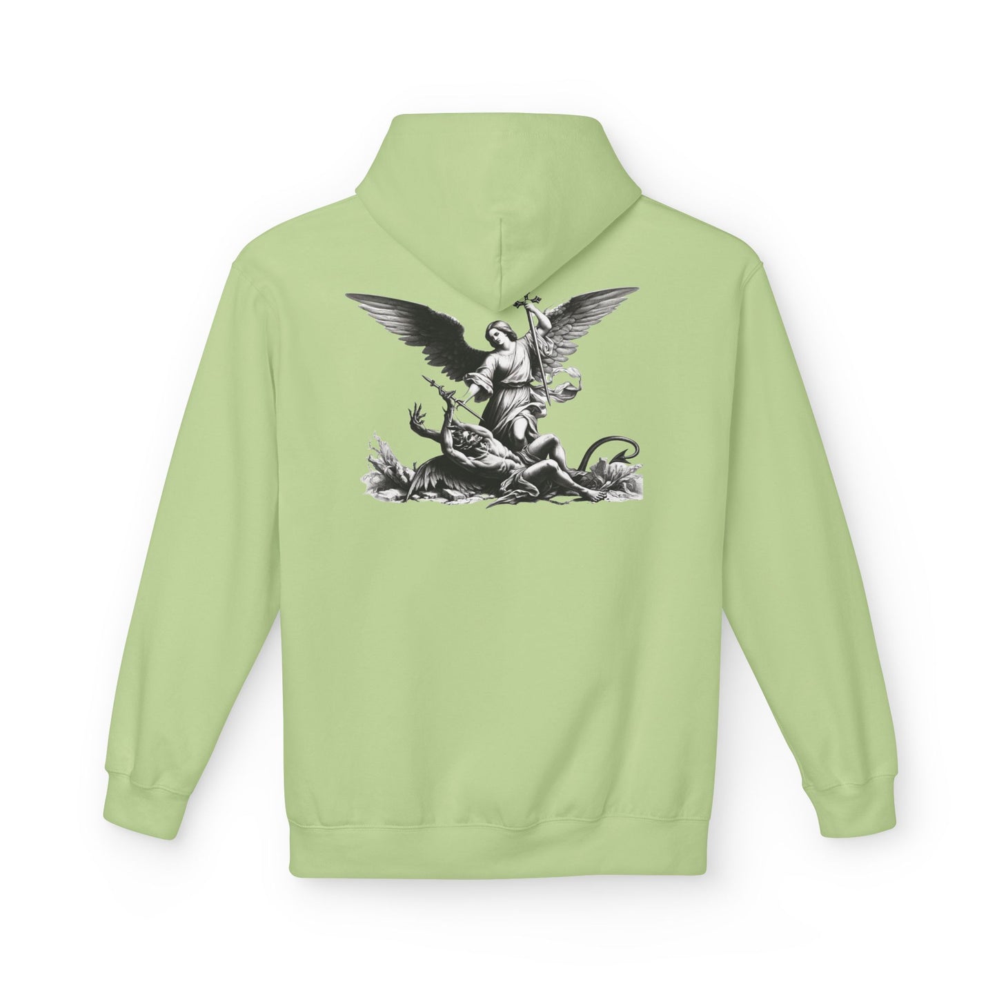 YHWH | Angel Slaying Demons Fleece Hoodie | Unisex Sweatshirt