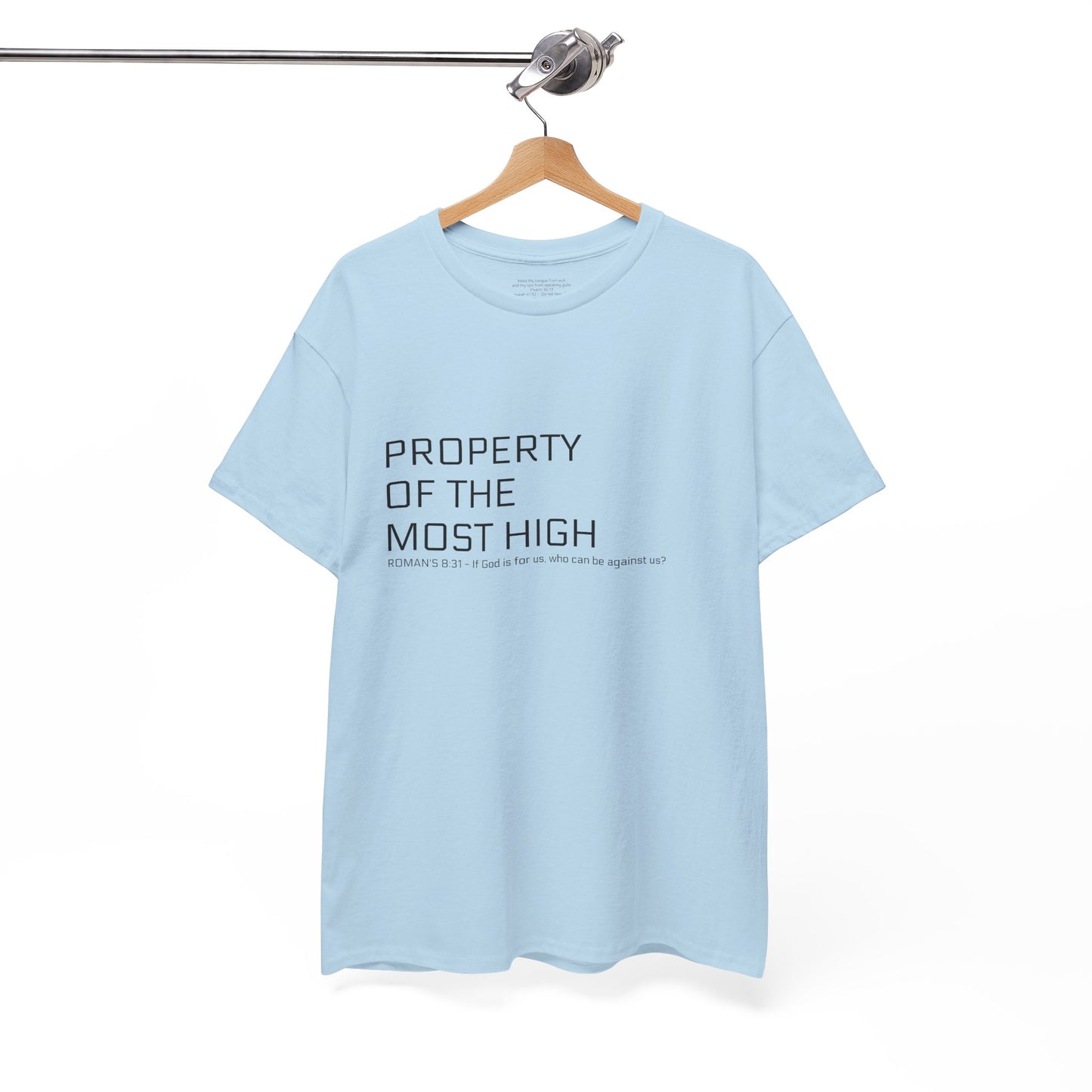 Unisex Heavy Cotton Tee - 'Property of the Most High' T-Shirt, Casual Wear, Everyday Essential