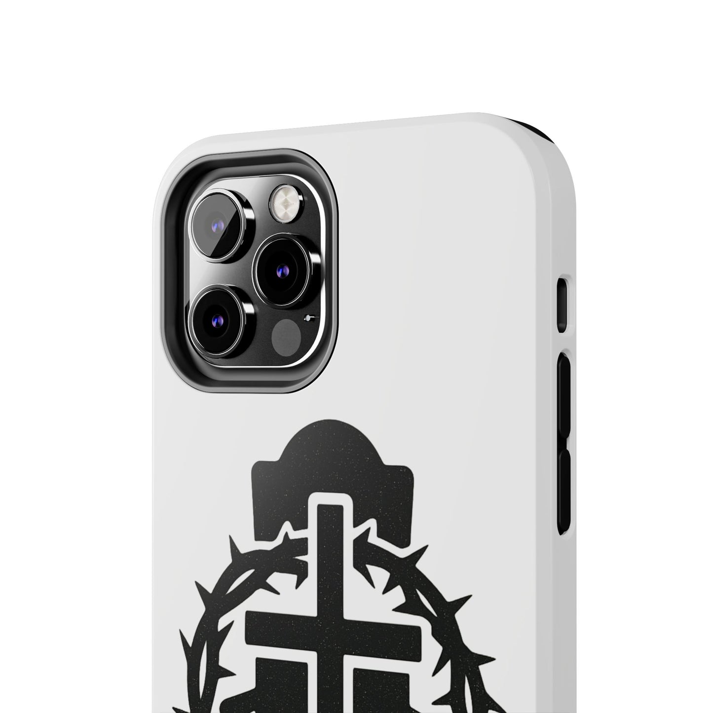 Tough Phone Case with Throne & Thorns YHWH Design, Inspirational Gift, Bible Verse Accessory, Christian Phone Cover, Durable Protection