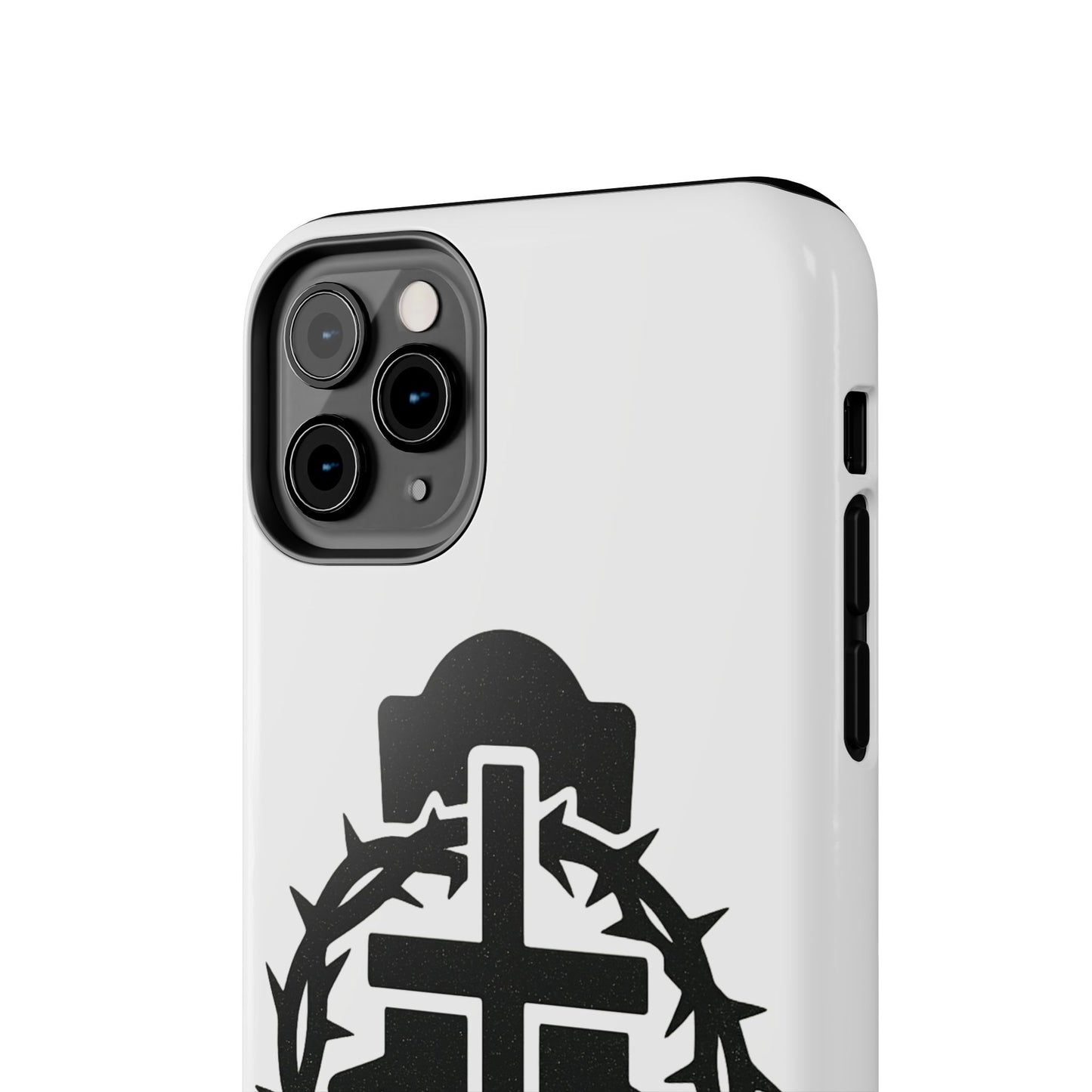 Tough Phone Case with Throne & Thorns YHWH Design, Inspirational Gift, Bible Verse Accessory, Christian Phone Cover, Durable Protection