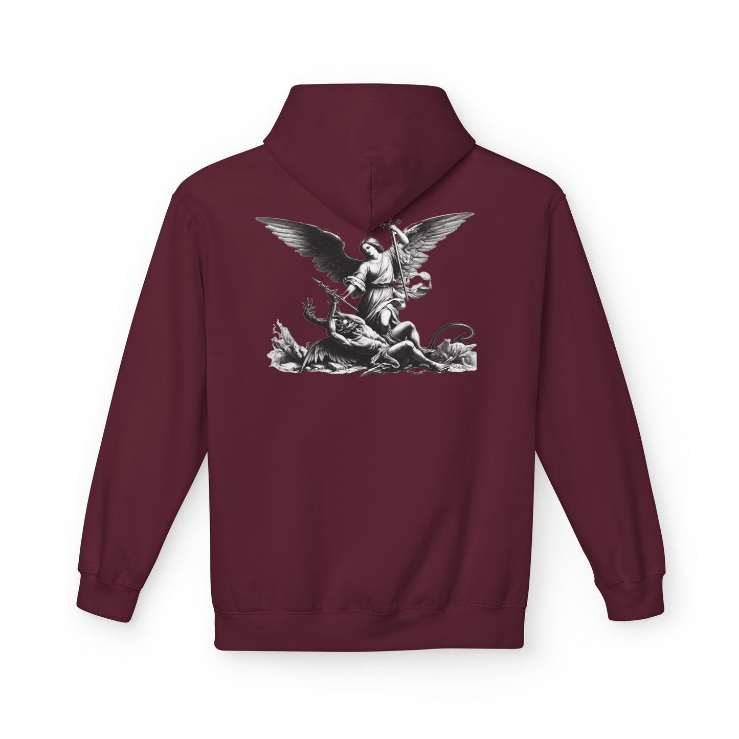 YHWH | Angel Slaying Demons Fleece Hoodie | Unisex Sweatshirt
