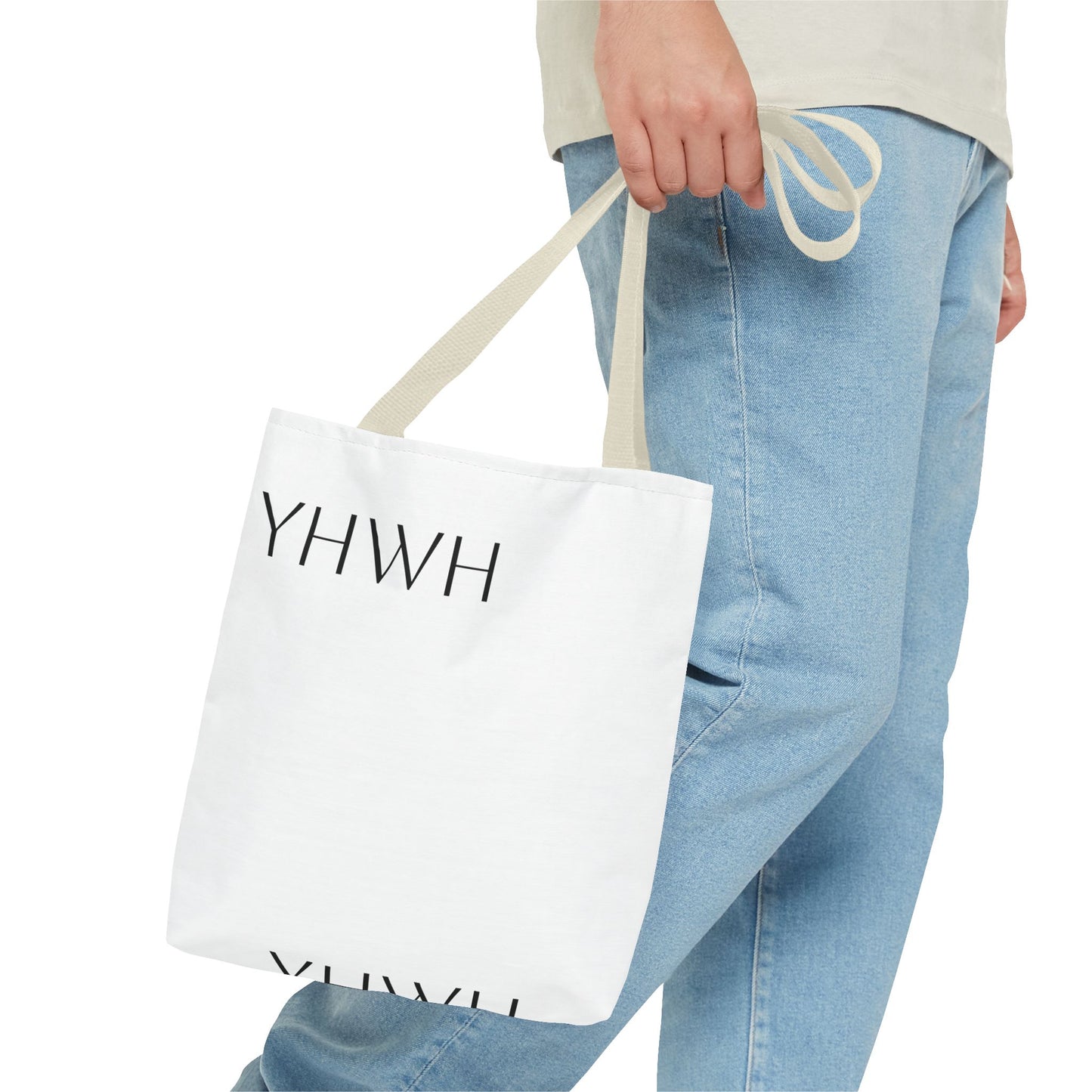 YHWH Symbol Tote Bag, Stylish Shopping Tote, Everyday Carry Bag, Spiritual Gift, Reusable Canvas Bag