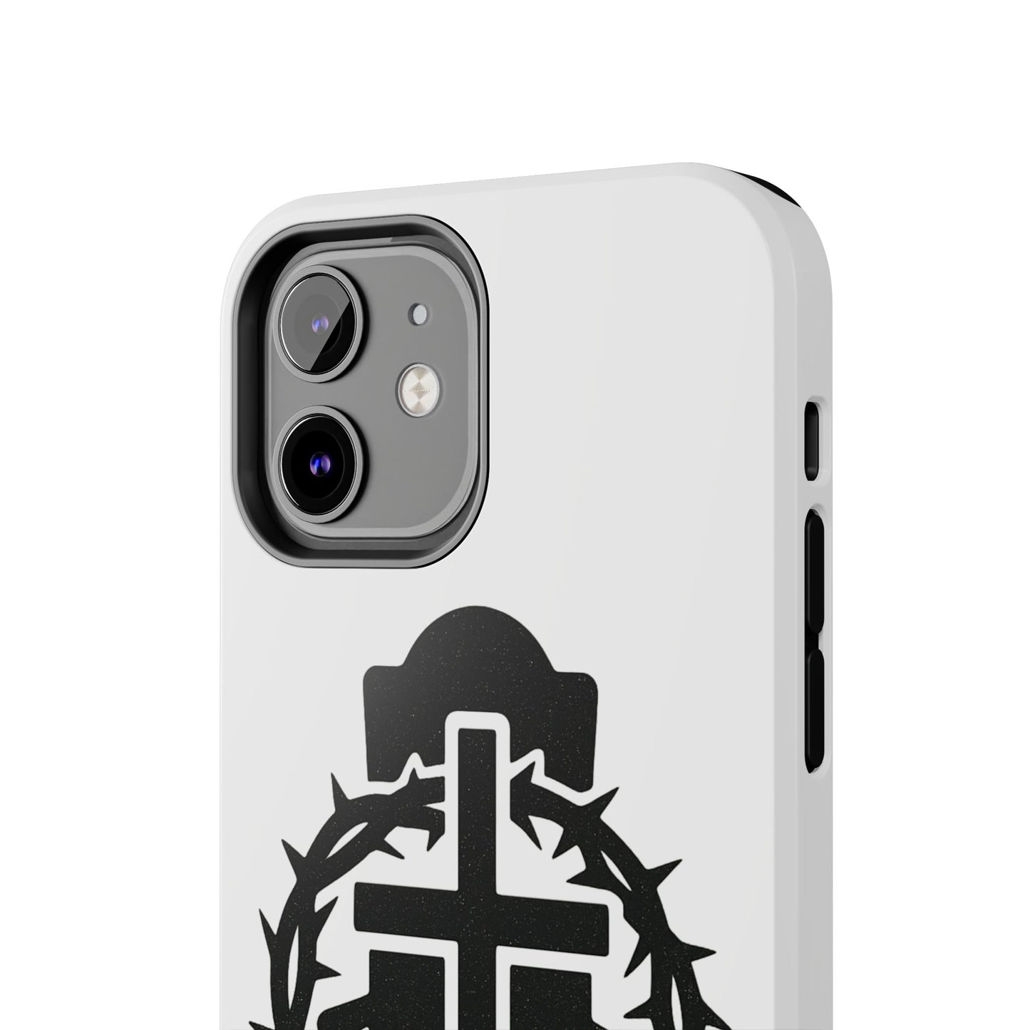 Tough Phone Case with Throne & Thorns YHWH Design, Inspirational Gift, Bible Verse Accessory, Christian Phone Cover, Durable Protection