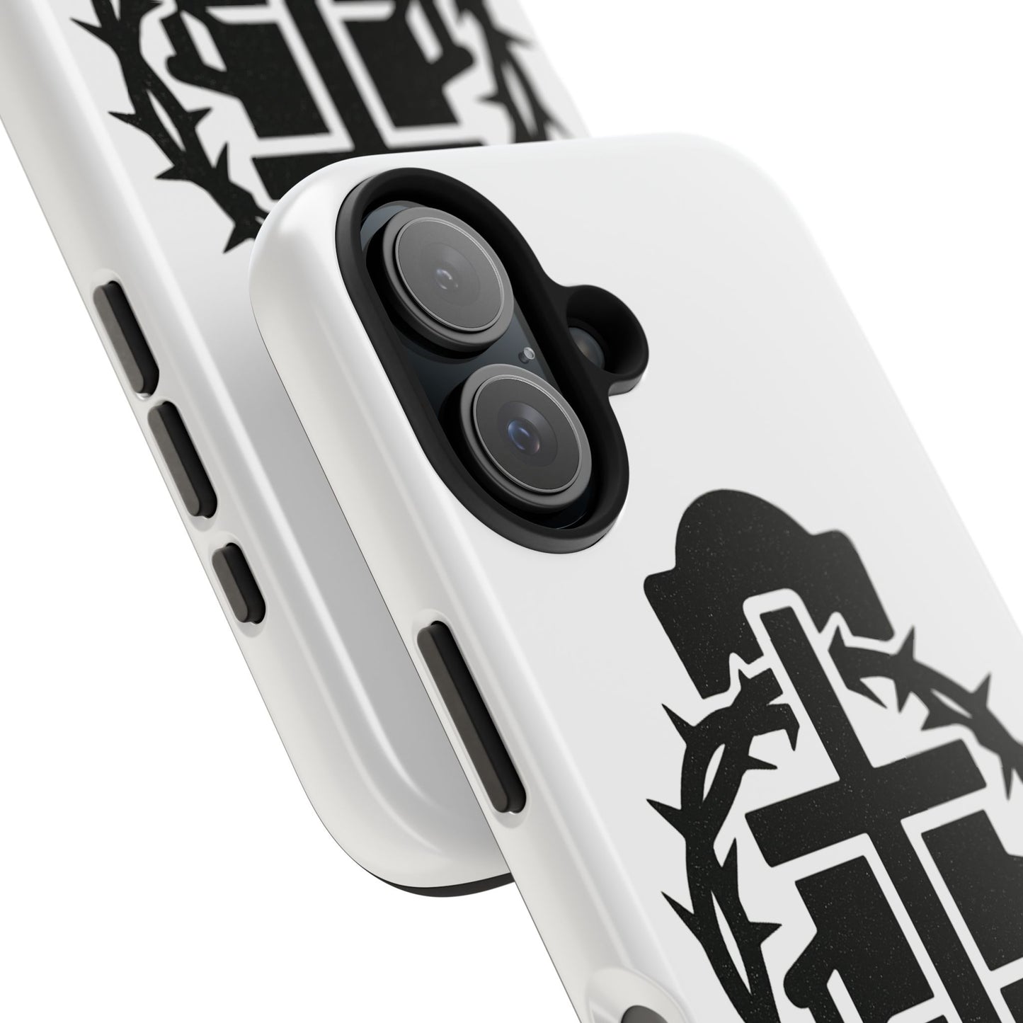 Tough Phone Case with Throne & Thorns YHWH Design, Inspirational Gift, Bible Verse Accessory, Christian Phone Cover, Durable Protection