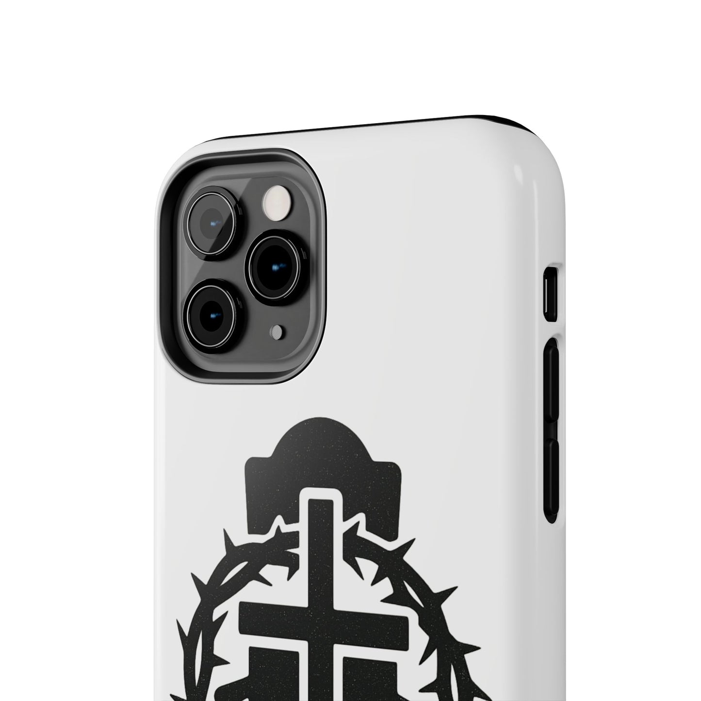Tough Phone Case with Throne & Thorns YHWH Design, Inspirational Gift, Bible Verse Accessory, Christian Phone Cover, Durable Protection