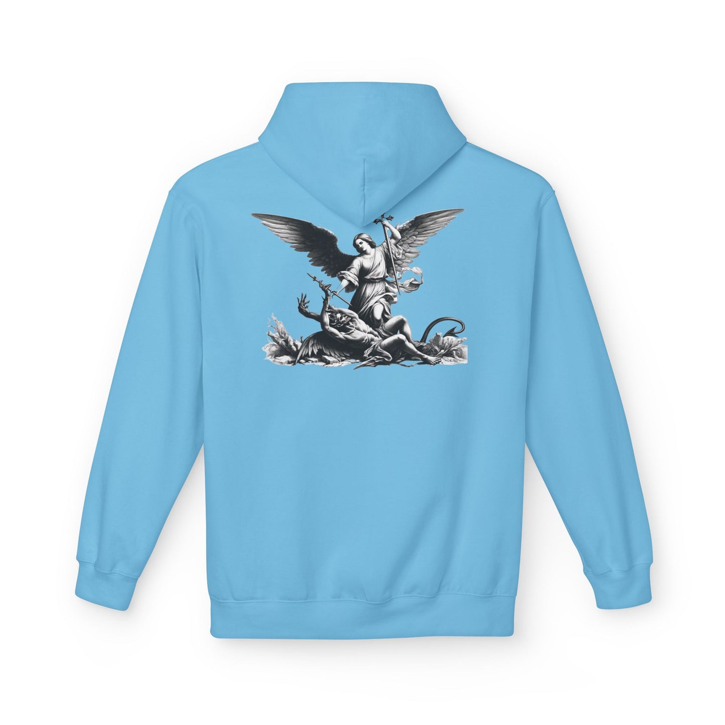 YHWH | Angel Slaying Demons Fleece Hoodie | Unisex Sweatshirt
