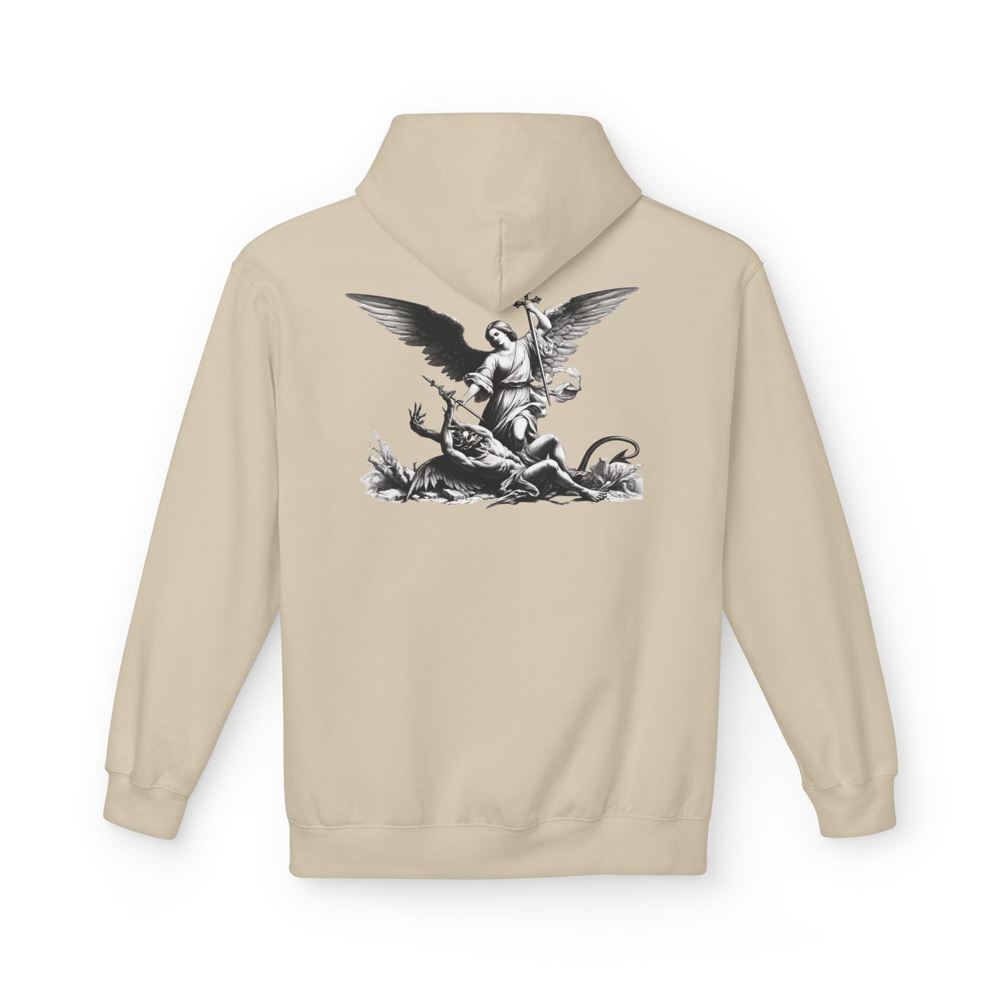 YHWH | Angel Slaying Demons Fleece Hoodie | Unisex Sweatshirt