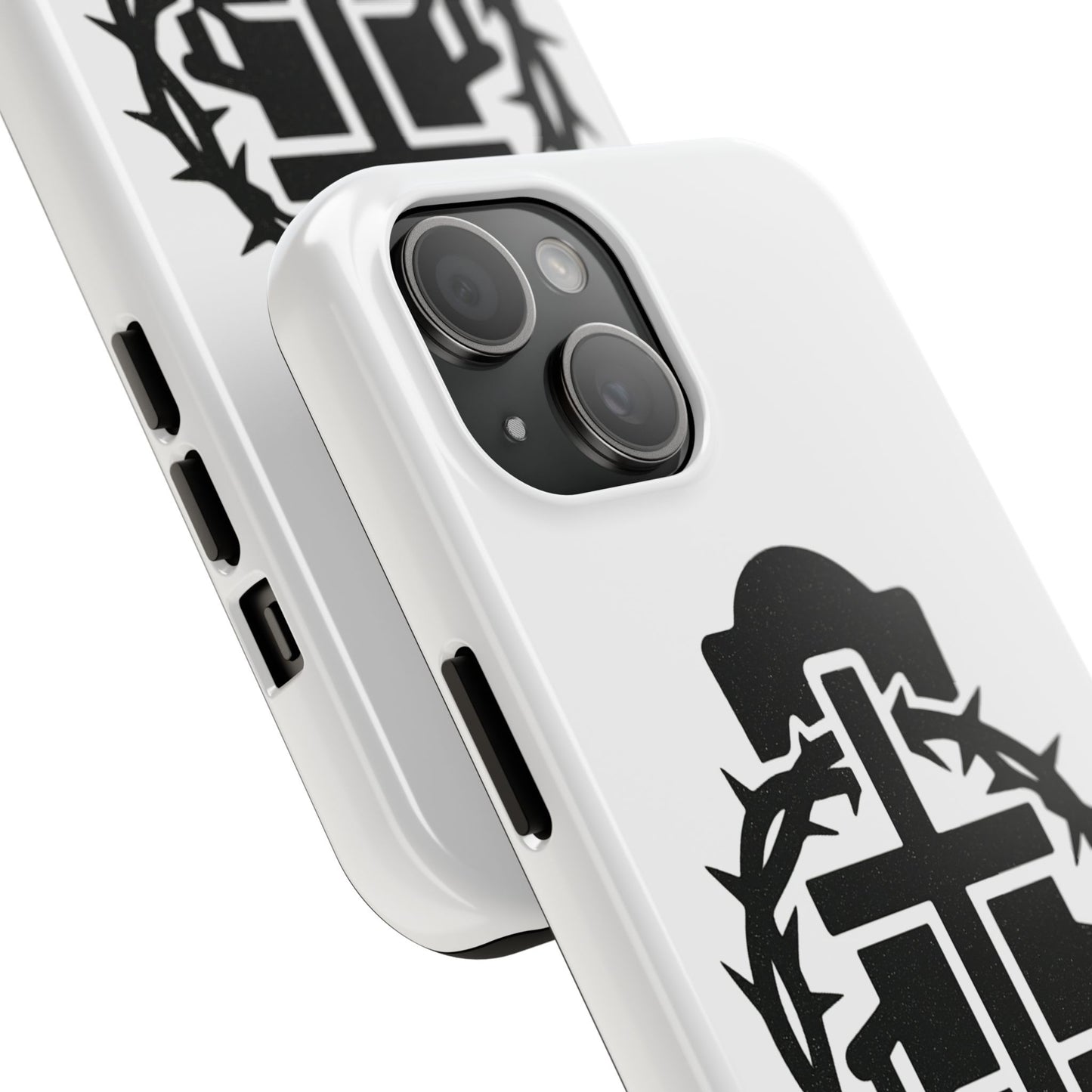 Tough Phone Case with Throne & Thorns YHWH Design, Inspirational Gift, Bible Verse Accessory, Christian Phone Cover, Durable Protection