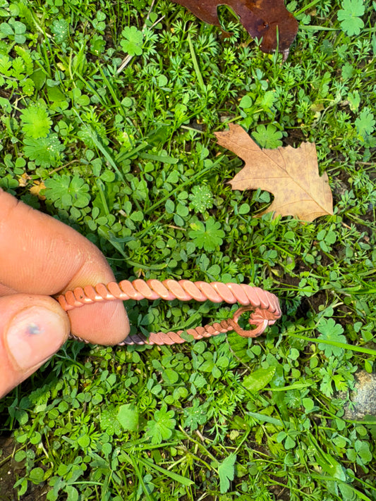 Hammered & Polished Copper Bracelet from Sparky