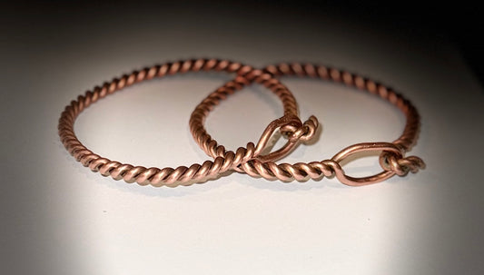 45 Degree Twist - Handmade Copper Bracelet from Sparky (Simple)
