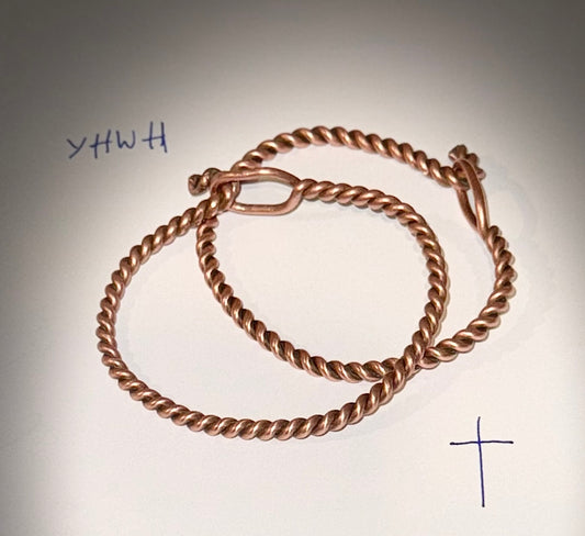 45 Degree Twist - Handmade Copper Bracelet from Sparky (Simple)